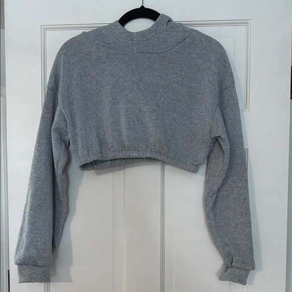 SHEIN Tops - Shein Gray Cropped Hoodie